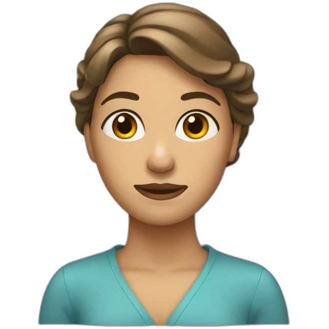 Une femme qui se fait niké emoji