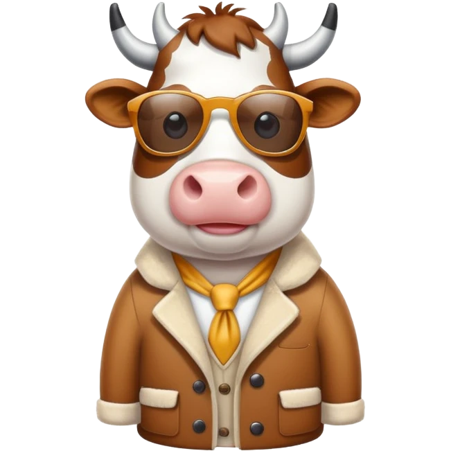 Cow with sunglasses emoji
