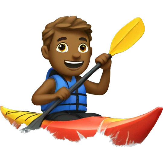 kayaking down a waterfall emoji