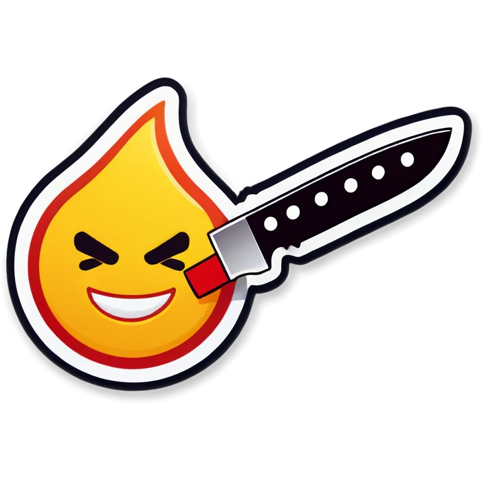 Emoji with knife emoji