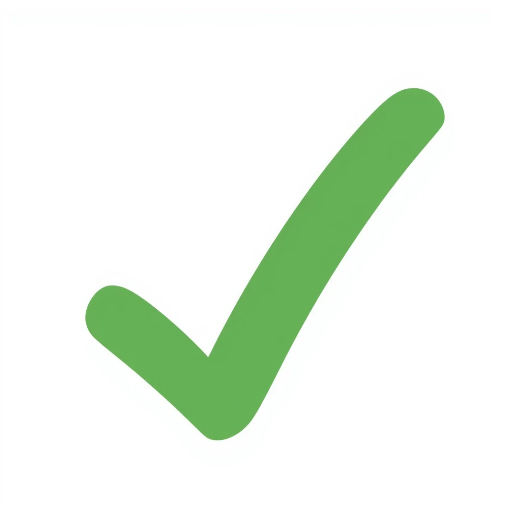 green checkmark 2d symbol emoji