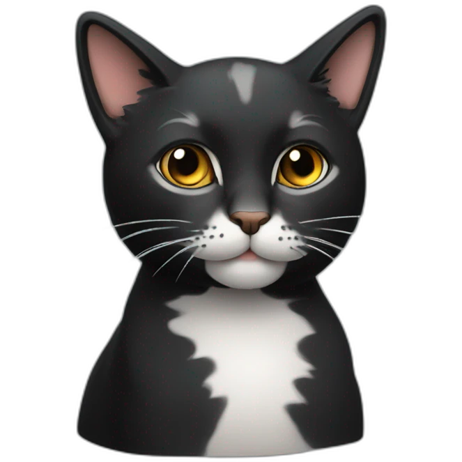 Gato negro llamado mac emoji