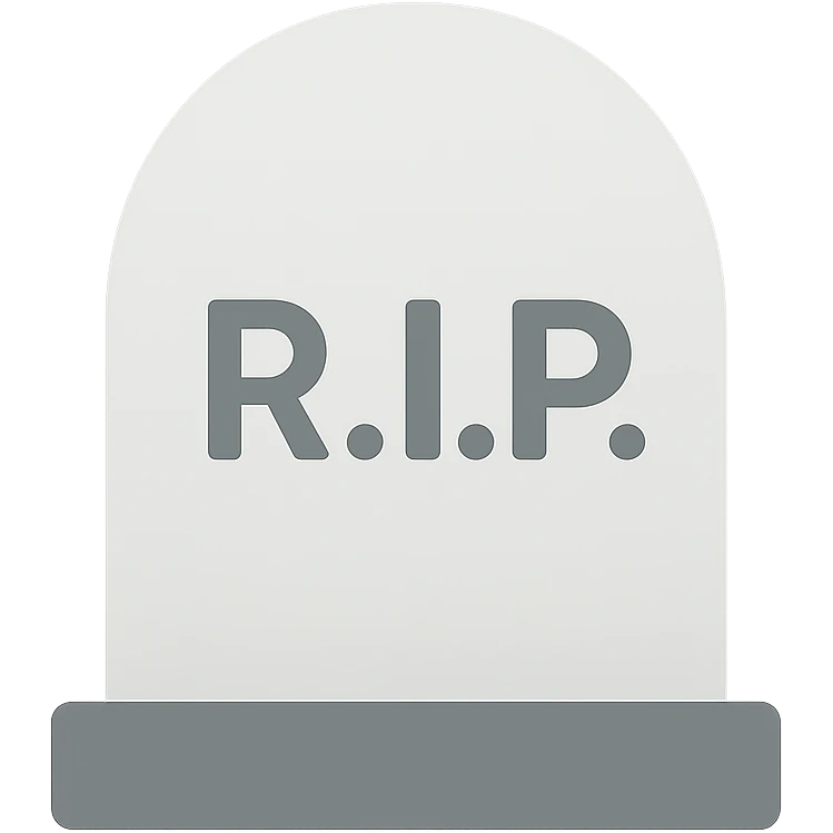 r.i.p. gravestone  emoji