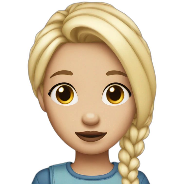 blonde Stich with makeup emoji