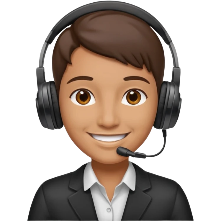 a sales agent with headphones emoji