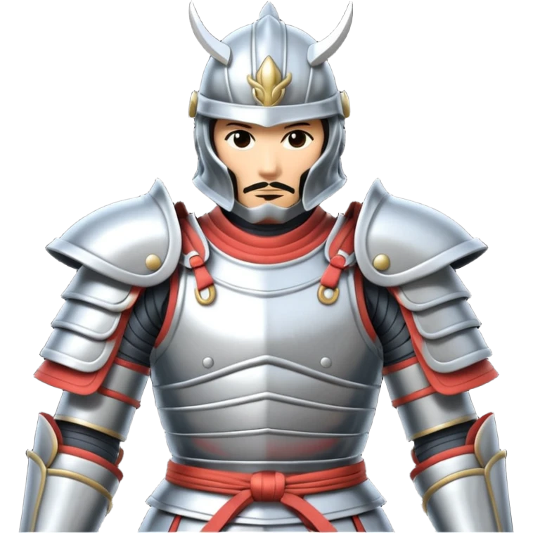 silver samurai armour emoji