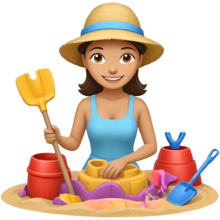 Sand Sculptor woman emoji