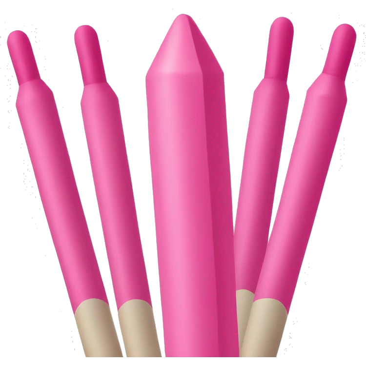 Long pink Stick with pink Spears at the bottom emoji