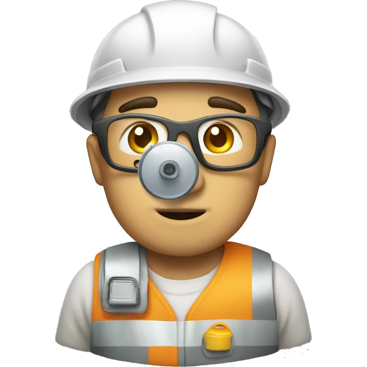 Engineer emoji inspecting emoji