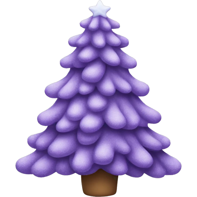 Lavender Christmas tree emoji