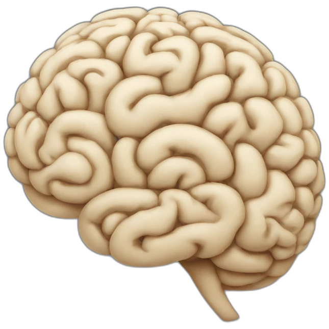 no words brain emoji