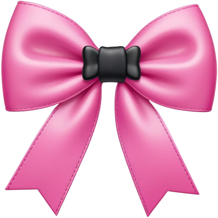 Barbie logo word with black bow emoji