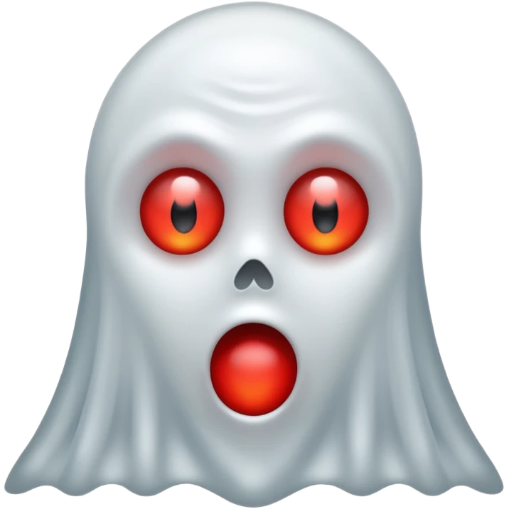 Creat an emoji of an evil ghost with red eyes emoji