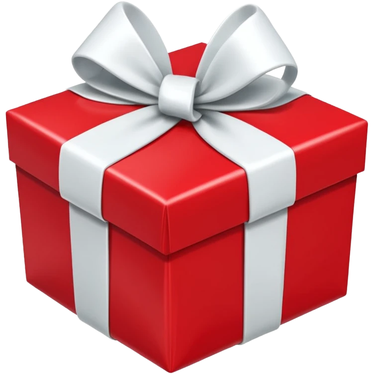red gift boxes with white bows emoji