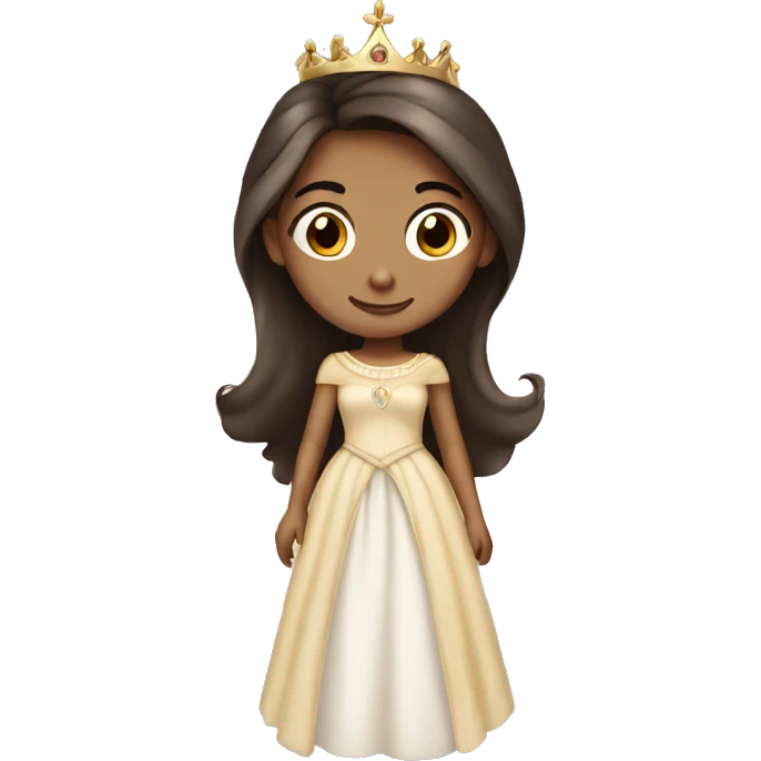 Brunette princess emoji