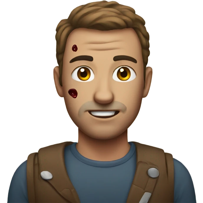 Man with wound emoji