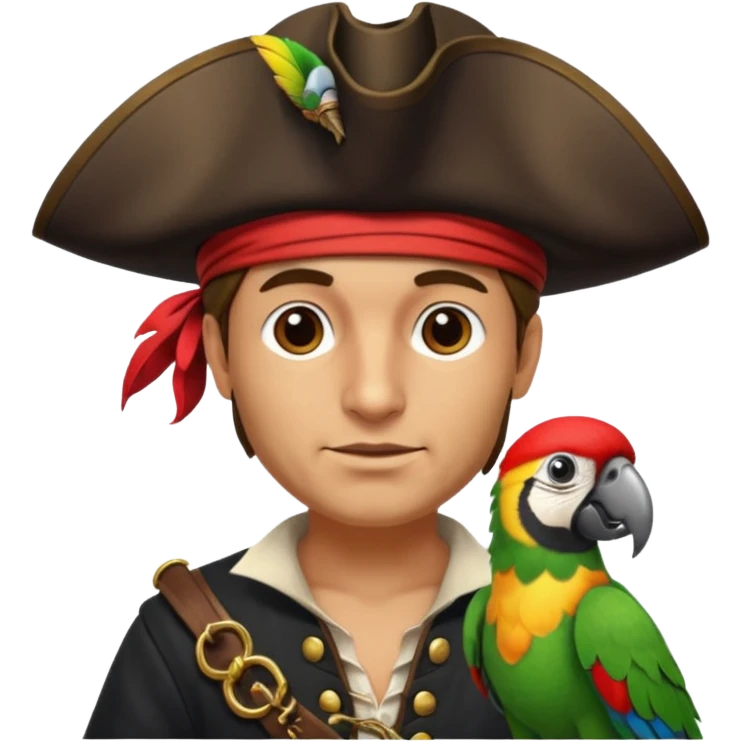 pirate and parrot emoji