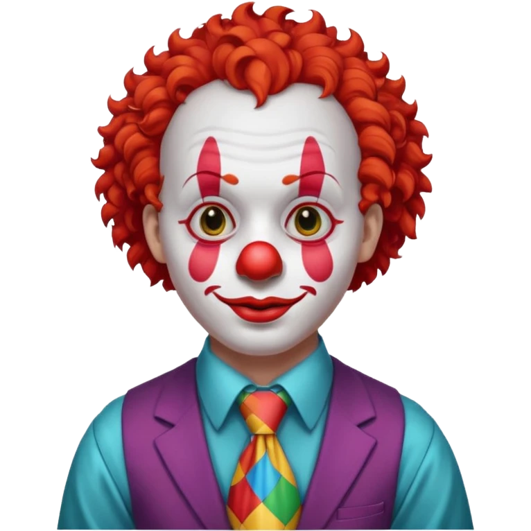 Clown with a tie emoji