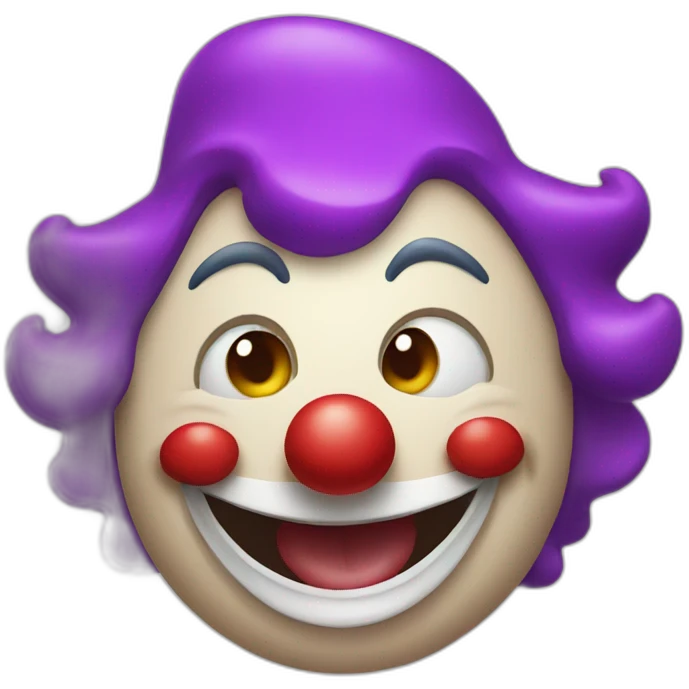 Laughing clown emoji
