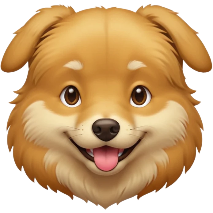 portrait of a dog, smiling with closed mouth, no tongue showing emoji