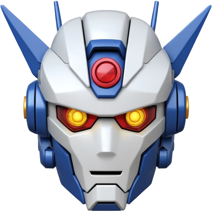 A Gundam RX-0 robot head, back view emoji