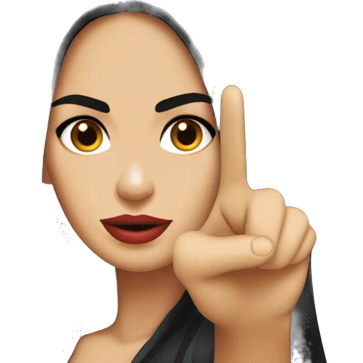 Megan Fox pointing on you emoji