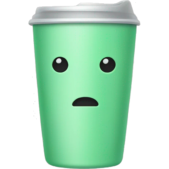 Light green tumbler without a face emoji