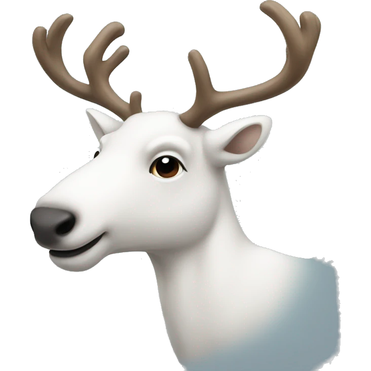 White reindeer emoji