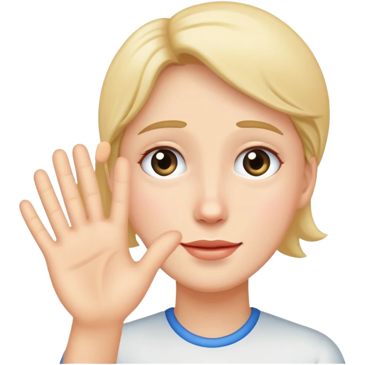 teary face waving goodbye emoji