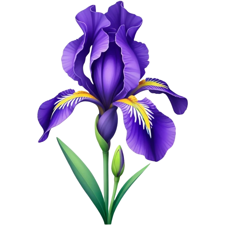 blue flag iris flower emoji