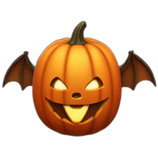 bat pumpkin emoji
