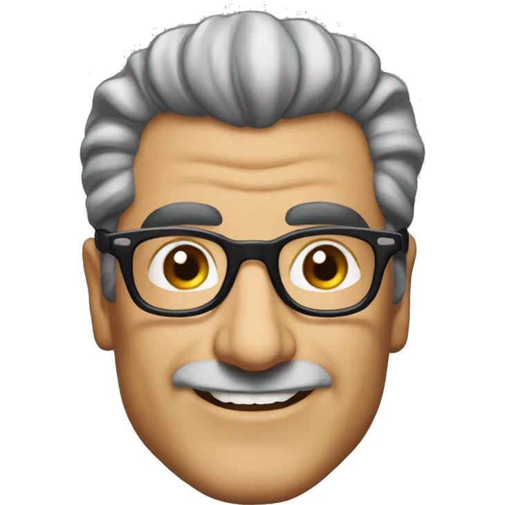 Eugene Levy smile round glasses large eyebrows emoji
