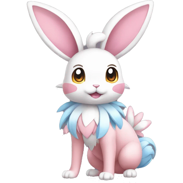 Sylveon-Bunny-Pokémon full body emoji