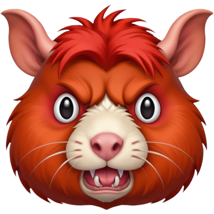 red evil demon guinea pig with horns emoji