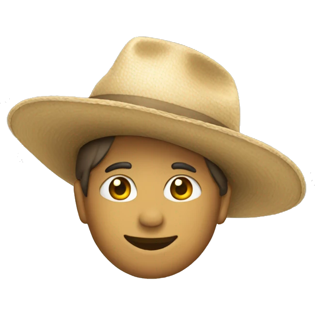 Strow hat emoji
