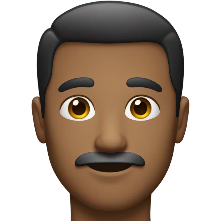 Man with black swept hair and short moustache  emoji