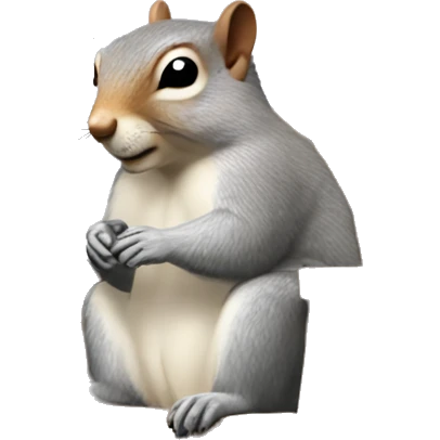 Meditating squirrel sitting on chair with eyes closed emoji
