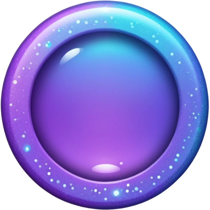 Glitter purple and cian inner circle emoji