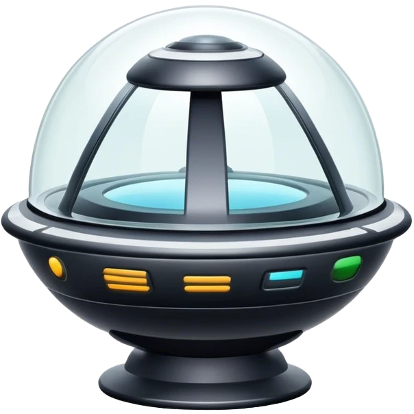 Ufo minimal design and simple lines, not so many small details, and glass cockpit  emoji