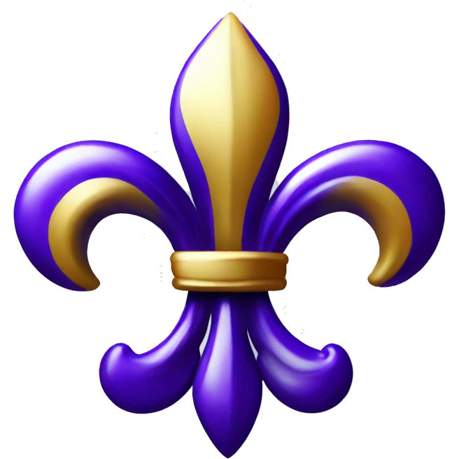 Krewe of iris fleur de lis emoji