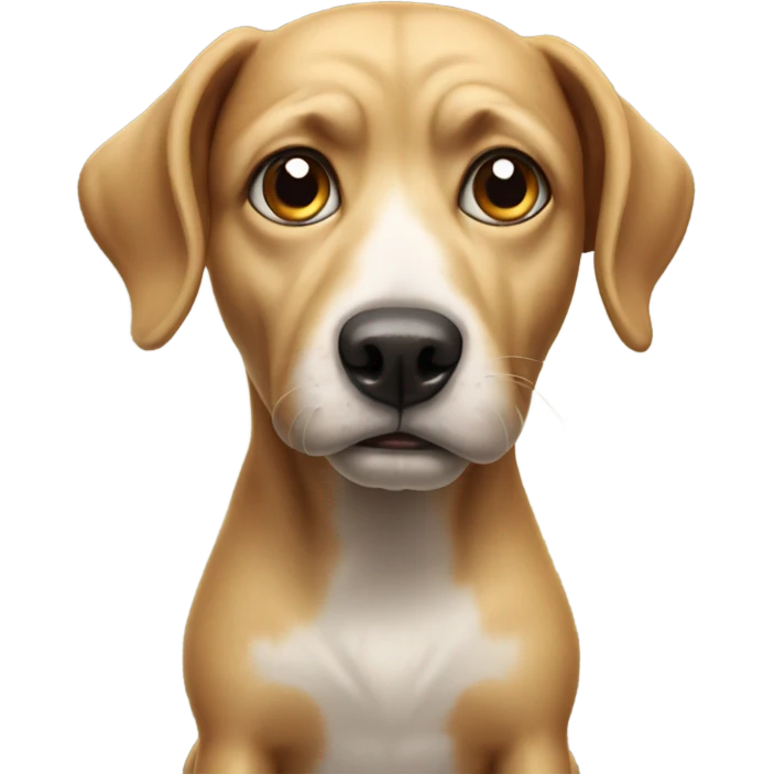 Dog with six legs and four eyes emoji