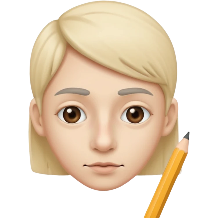 A person with 15 IQ The nose hás an Pencil over it emoji