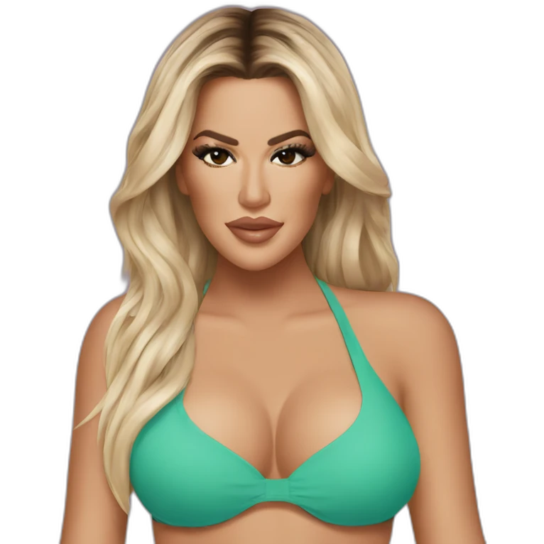 khloe kardashian bikini emoji