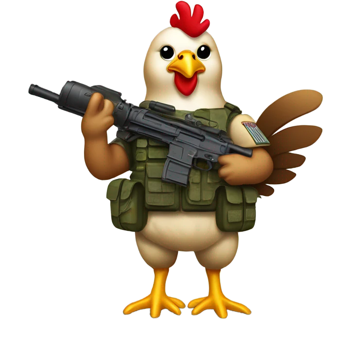 Chicken  jungle soldier  emoji