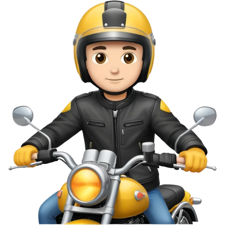 Guy riding a motorcycle  emoji