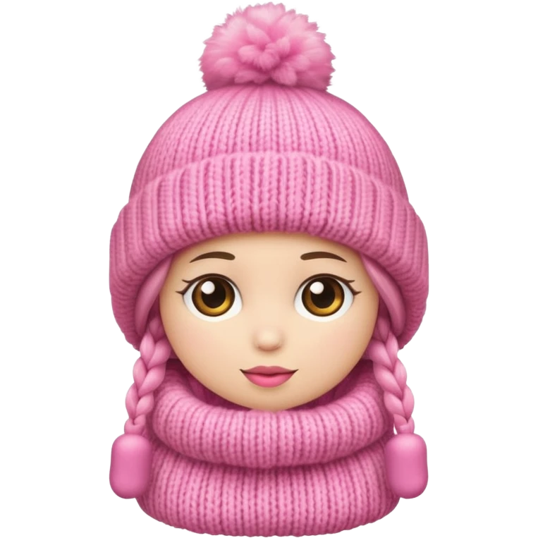 A pink winter hat emoji