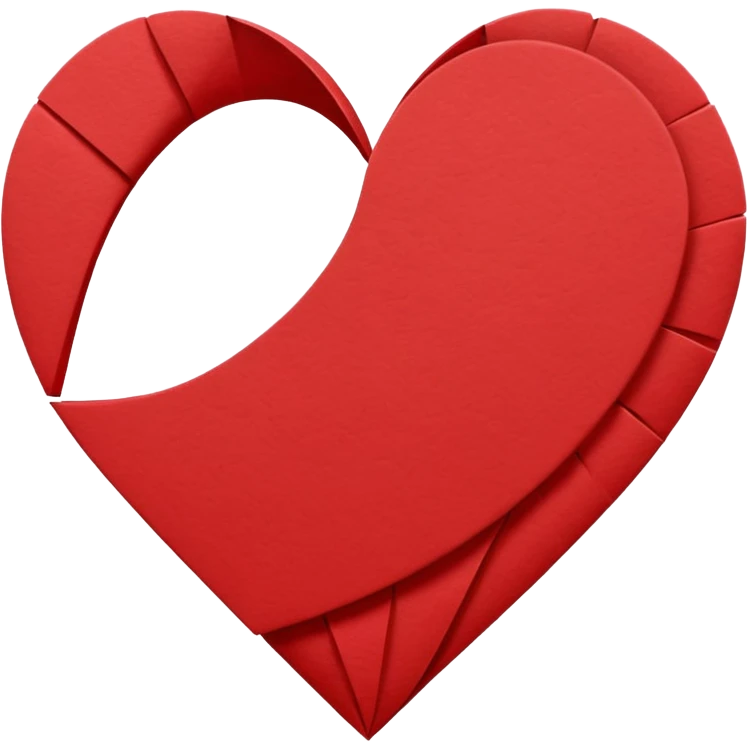 A heart made of paper emoji