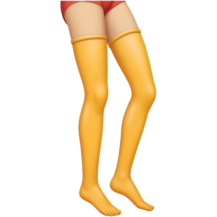 Emoji-style illustration of a single human leg, isolated from the body. Smooth, clean vector style, bright flat colors, bold outlines, minimal shading, rounded shapes, high-resolution emoji aesthetic. emoji