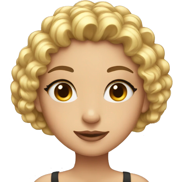 Girl with big lashes but only on one side emoji