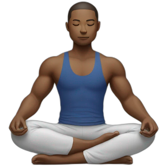 Athlete doing meditation  emoji